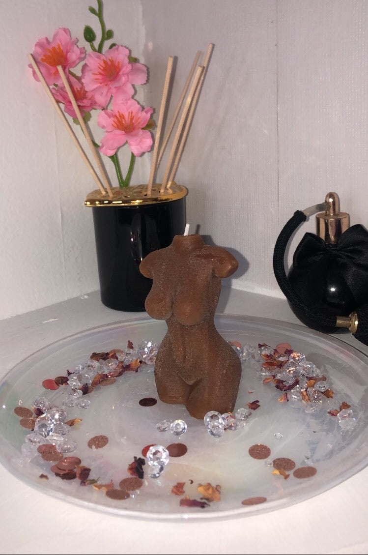 Caramel/ Mocha Vanilla Goddess Body Candle